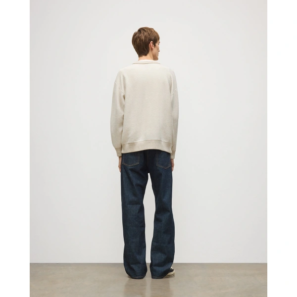 Johnstons of Elgin Liddell Natural Cashmere Sweatshirt