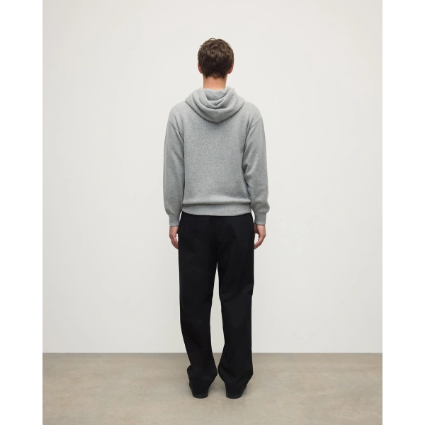 Johnstons of Elgin Light Grey Cashmere Hoodie