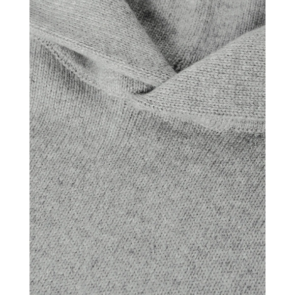 Johnstons of Elgin Light Grey Cashmere Hoodie