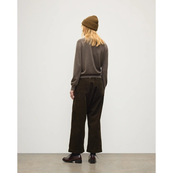 Johnstons of Elgin Lunan Classic Brown Cashmere Crew Jumper
