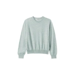 Johnstons of Elgin Lunan Light Green Classic Crew Jumper | Sweaters | Coveti