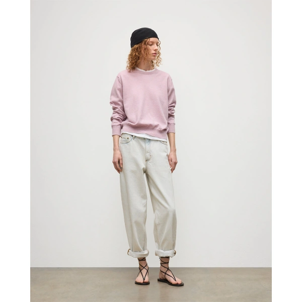 Johnstons of Elgin Lunan Light Pink Classic Crew Jumper