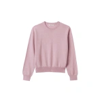 Johnstons of Elgin Lunan Light Pink Classic Crew Jumper | Sweaters | Coveti
