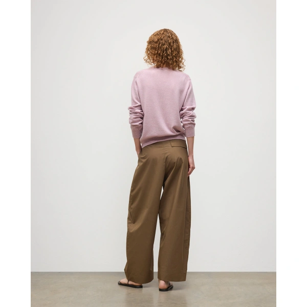 Johnstons of Elgin Lunan Light Pink Classic V Neck Jumper