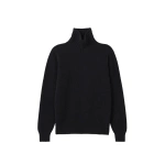 Johnstons of Elgin MacKintosh Roll Neck Blue Donegal Cashmere Jumper | Men Knitwear | Coveti