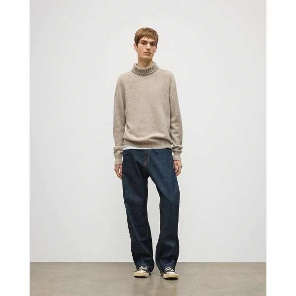 Johnstons of Elgin MacKintosh Roll Neck Natural Donegal Cashmere Jumper