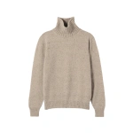 Johnstons of Elgin MacKintosh Roll Neck Natural Donegal Cashmere Jumper | Men Knitwear | Coveti