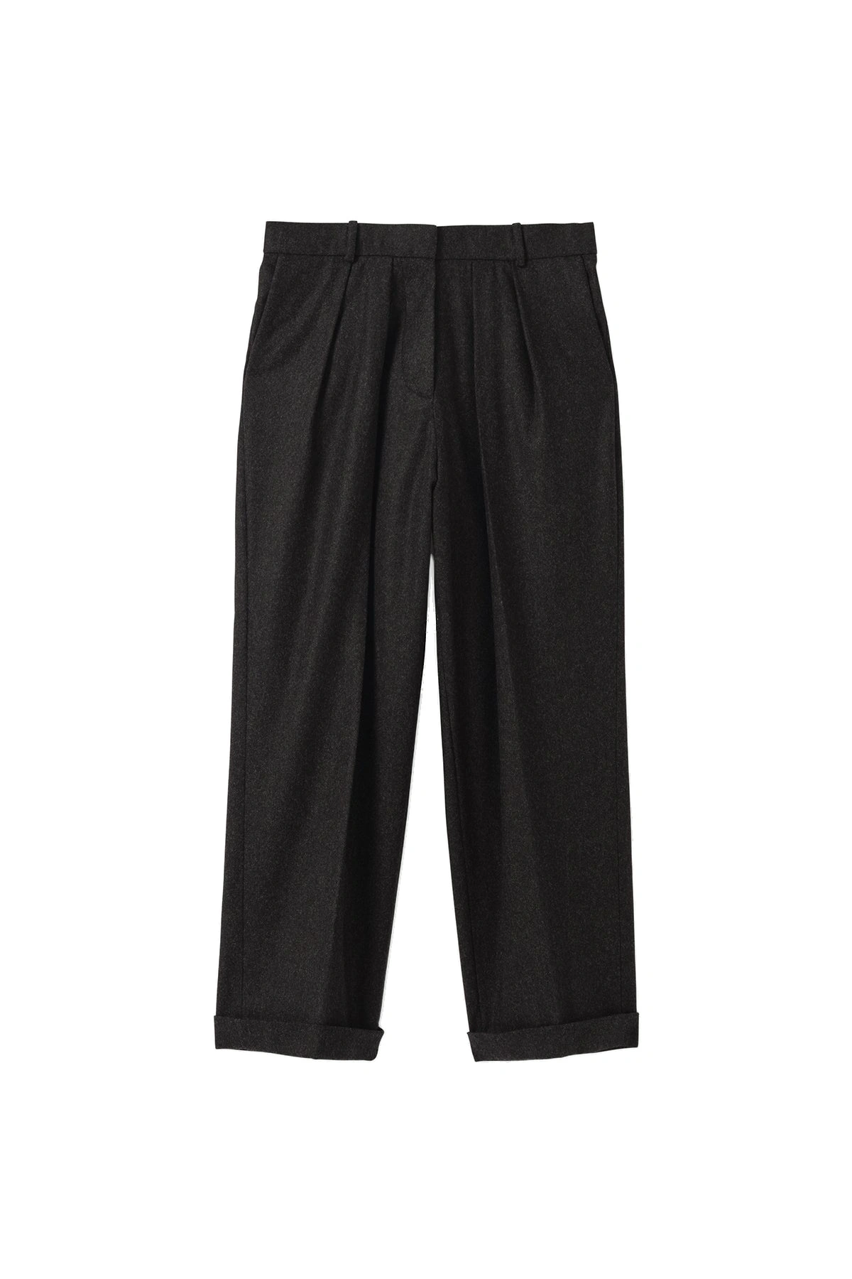 Johnstons of Elgin Macara Charcoal Pleated Trousers Johnstons of Elgin Macara Charcoal Pleated Trousers | Tailored pants | Coveti