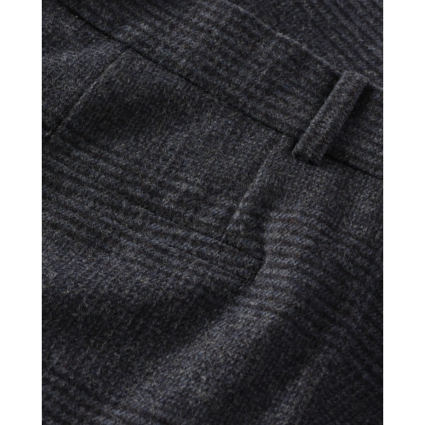 Johnstons of Elgin Macara Dark Blue Pleated Trousers