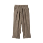 Johnstons of Elgin Macara Natural Pleated Trousers | Tailored pants | Coveti