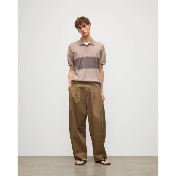 Johnstons of Elgin Mack Brown Superfine Cashmere Polo Shirt