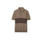 Johnstons of Elgin Mack Brown Superfine Cashmere Polo Shirt | Men Knitwear | Coveti