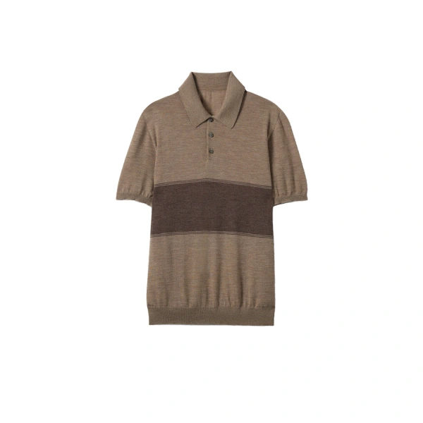 Johnstons of Elgin Mack Brown Superfine Cashmere Polo Shirt | Men Knitwear | Coveti