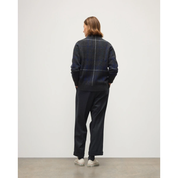 Johnstons of Elgin Mack Grey Brushed Cashmere-Silk Cardigan