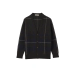Johnstons of Elgin Mack Grey Brushed Cashmere-Silk Cardigan | Cardigan | Coveti