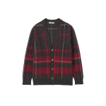 Johnstons of Elgin Mack Red Brushed Cashmere-Silk Cardigan | Cardigan | Coveti