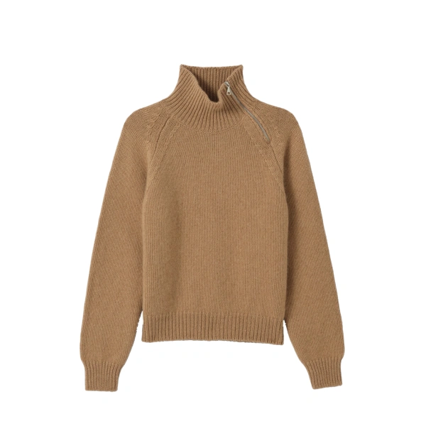 Johnstons of Elgin Mellis Camel Marble Cashmere & Cotton Jumper | Sweaters | Coveti