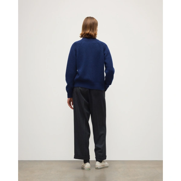Johnstons of Elgin Mellis Dark Blue Marble Cashmere & Cotton Jumper