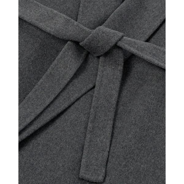 Johnstons of Elgin Mid Grey Cashmere Wrap Coat