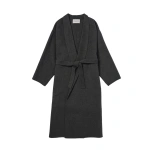 Johnstons of Elgin Mid Grey Cashmere Wrap Coat | Wool Coat | Coveti