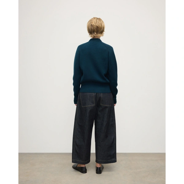 Johnstons of Elgin Milano Stitch Bottle Green Cashmere Cardigan