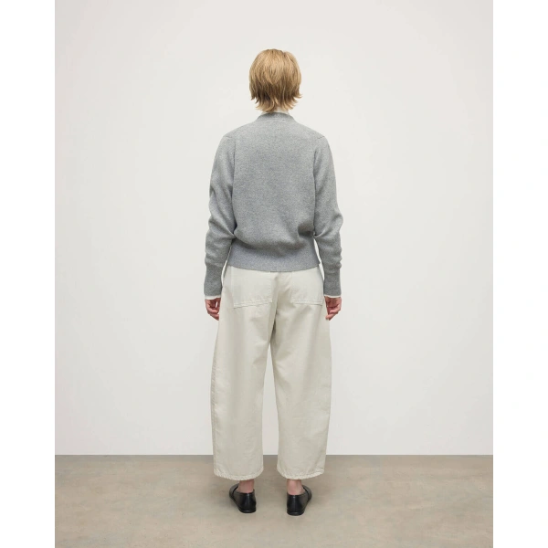 Johnstons of Elgin Milano Stitch Light Grey Cashmere Cardigan