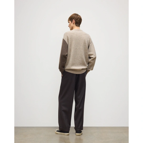 Johnstons of Elgin Monteith Natural Exploded Argyle Donegal Cashmere Jumper