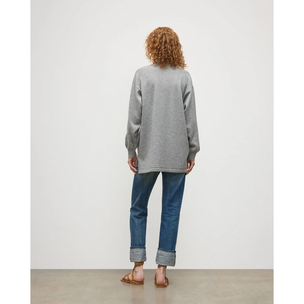 Johnstons of Elgin Munro Light Grey Cashmere Shirt