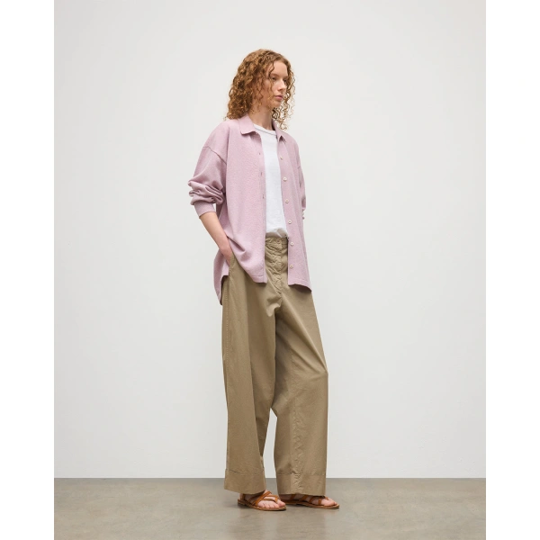 Johnstons of Elgin Munro Light Pink Cashmere Shirt