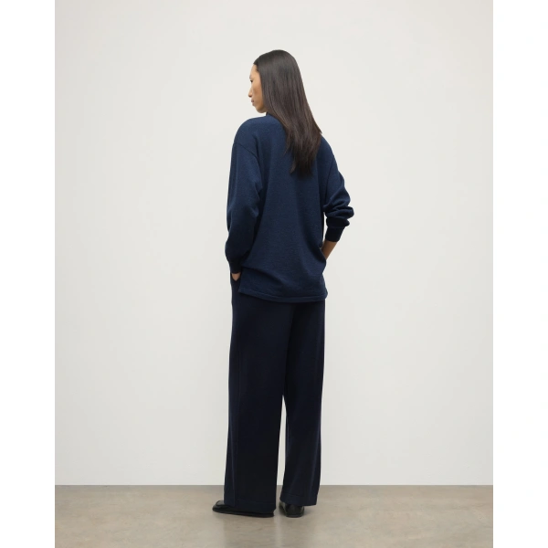 Johnstons of Elgin Munro Navy Cashmere Shirt