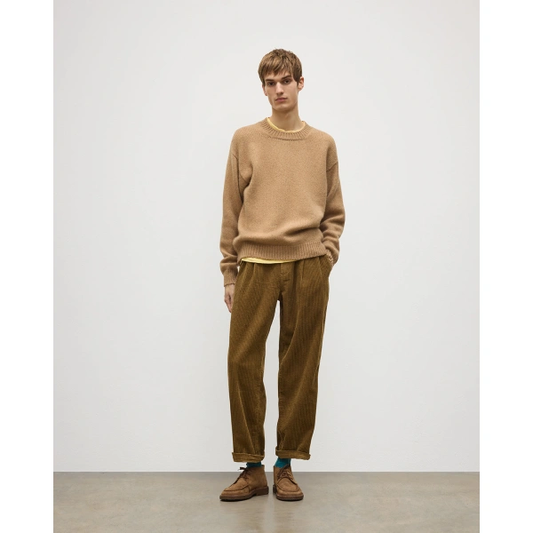Johnstons of Elgin Murchison Camel Marble Cashmere & Cotton Jumper