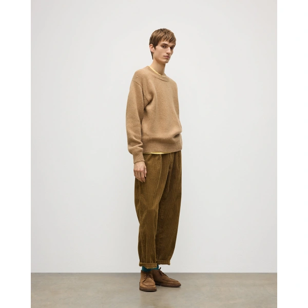 Johnstons of Elgin Murchison Camel Marble Cashmere & Cotton Jumper