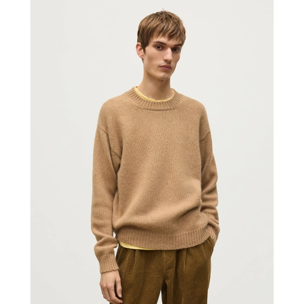 Johnstons of Elgin Murchison Camel Marble Cashmere & Cotton Jumper