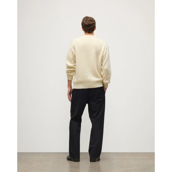 Johnstons of Elgin Murchison White Marble Cashmere & Cotton Jumper
