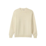 Johnstons of Elgin Murchison White Marble Cashmere & Cotton Jumper | Men Knitwear | Coveti