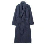 Johnstons of Elgin Navy Donegal Cashmere Dressing Gown | Robes | Coveti