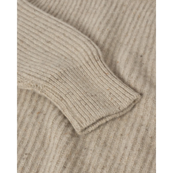 Johnstons of Elgin Norah Ribbed Natural Donegal Cashmere Jumper