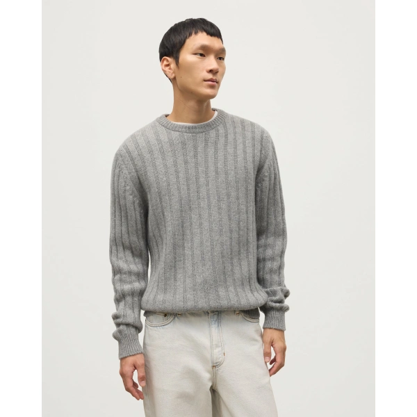 Johnstons of Elgin Peel Grey Cashmere Jumper