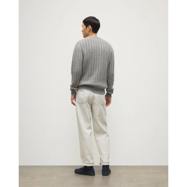 Johnstons of Elgin Peel Grey Cashmere Jumper