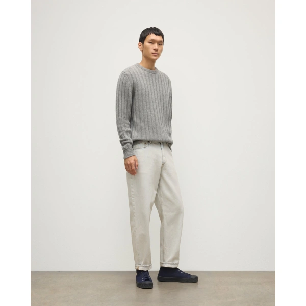 Johnstons of Elgin Peel Grey Cashmere Jumper