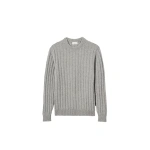Johnstons of Elgin Peel Grey Cashmere Jumper | Men Knitwear | Coveti