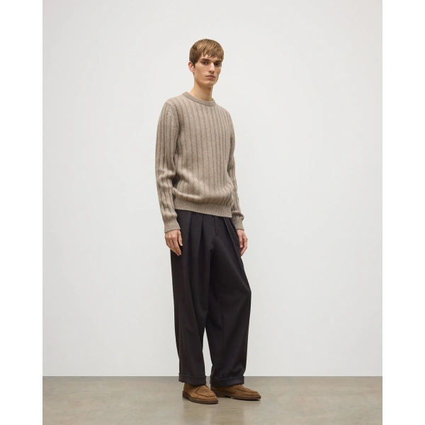Johnstons of Elgin Peel Light Brown Cashmere Jumper