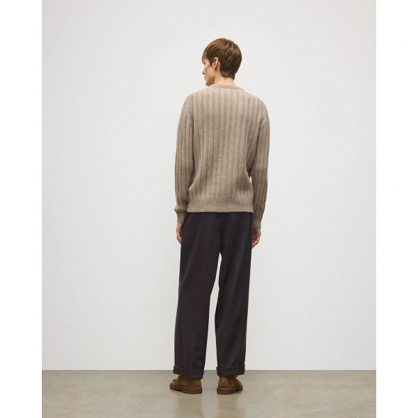Johnstons of Elgin Peel Light Brown Cashmere Jumper