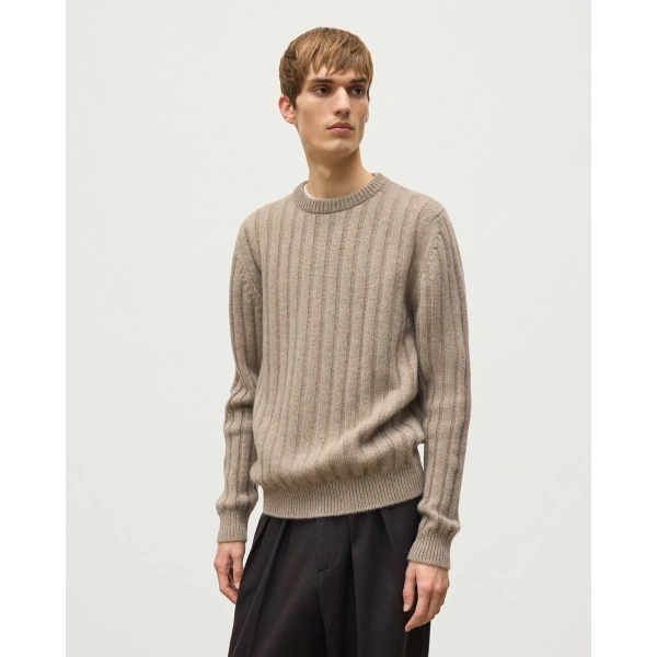 Johnstons of Elgin Peel Light Brown Cashmere Jumper