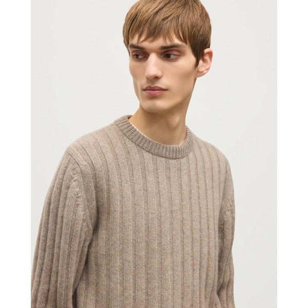 Johnstons of Elgin Peel Light Brown Cashmere Jumper