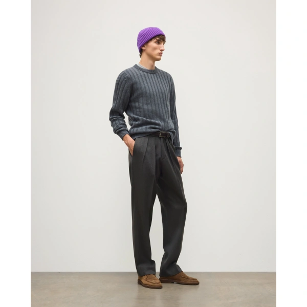 Johnstons of Elgin Peel Mid Grey Cashmere Jumper