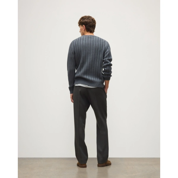 Johnstons of Elgin Peel Mid Grey Cashmere Jumper