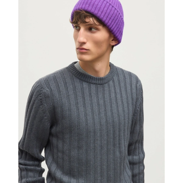 Johnstons of Elgin Peel Mid Grey Cashmere Jumper