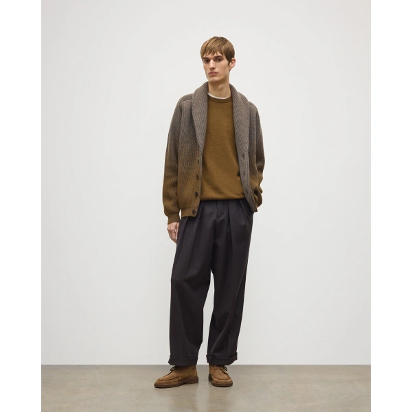 Johnstons of Elgin Pioneer Green Shawl Collar Cashmere Cardigan