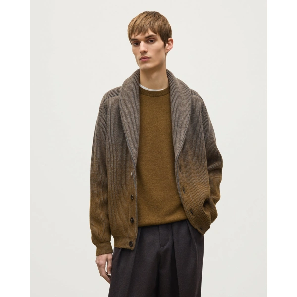 Johnstons of Elgin Pioneer Green Shawl Collar Cashmere Cardigan
